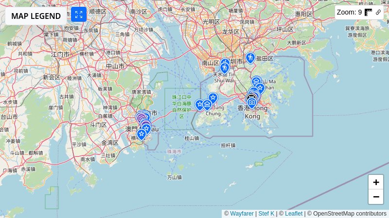 Map of HONG KONG & MACAU